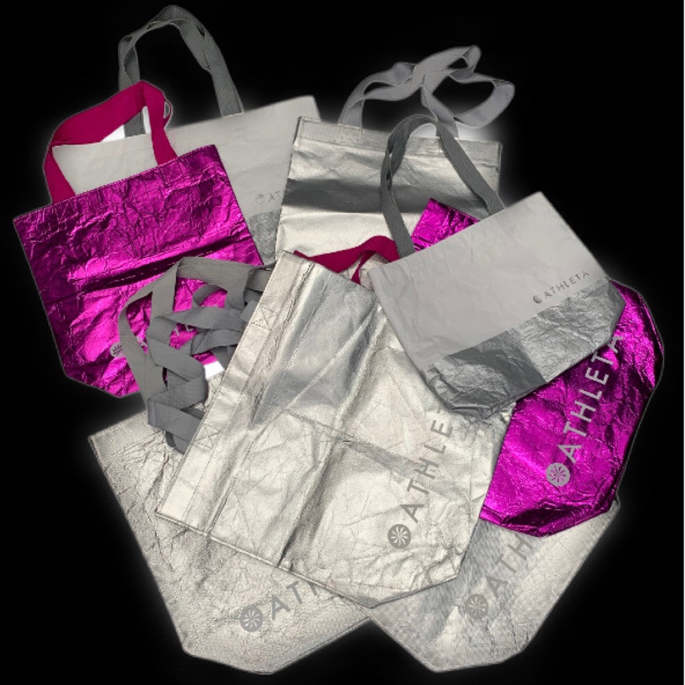 Athleta Reusable Tote Bags Lot of 8